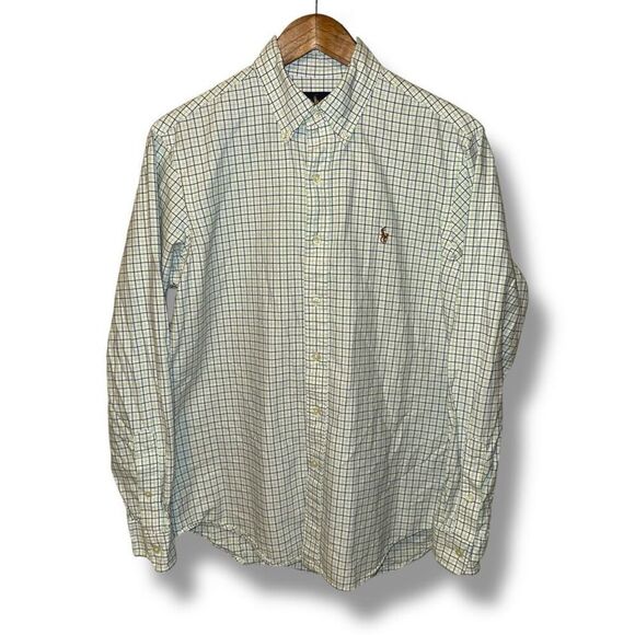 Polo Ralph Lauren Green Flesh Pony Oxford Button Down Shirt M - Picture 1 of 7